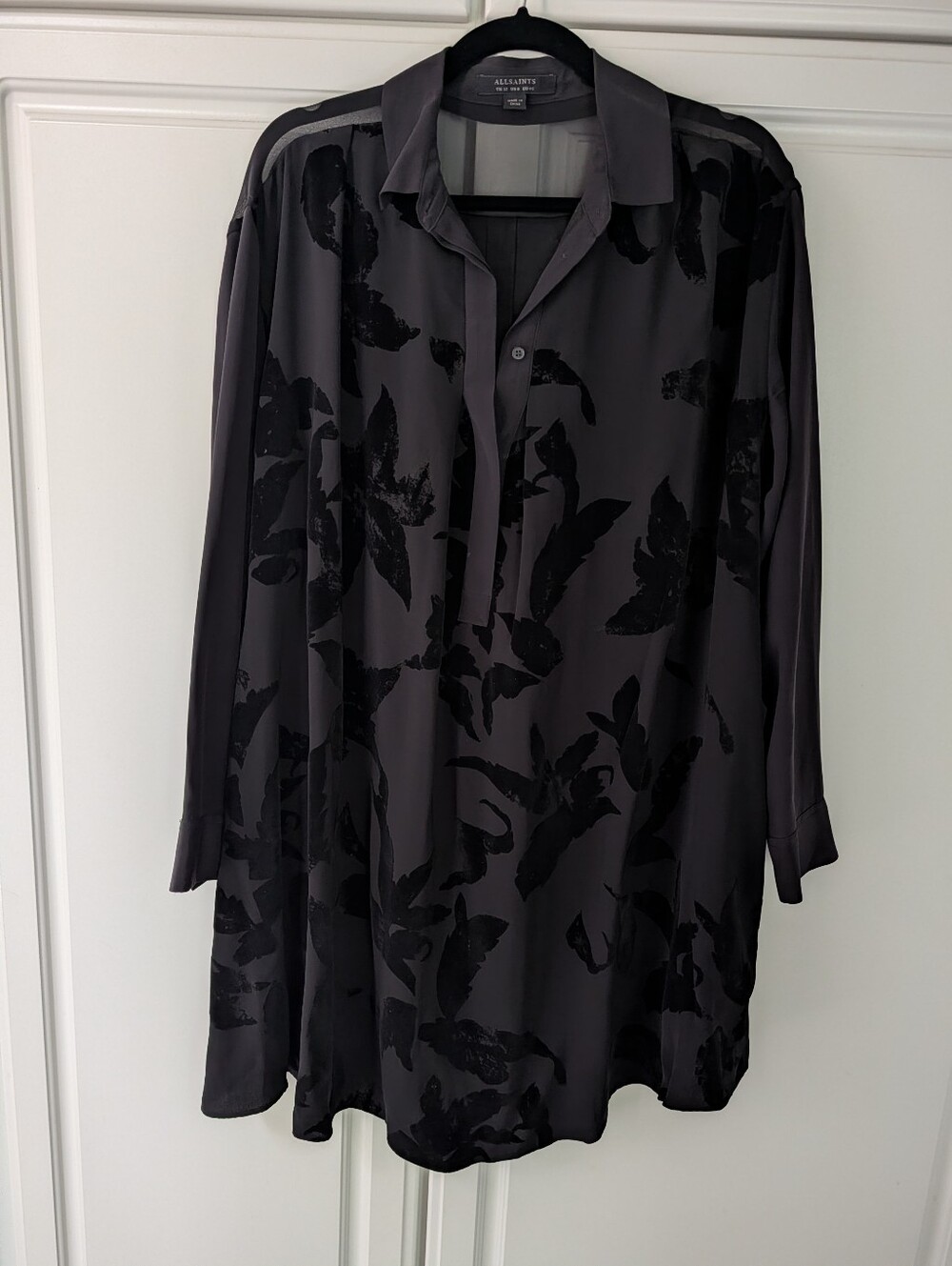 All Saints Raina Lux Dress With Silk Accents